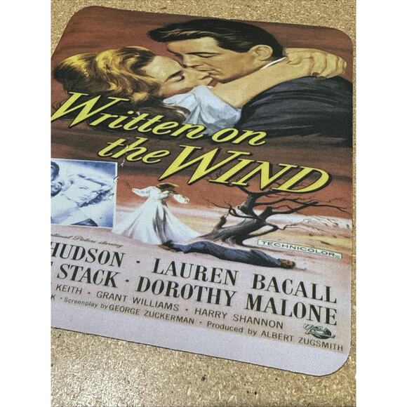 Rock Hudson Written on the Wind Movie Poster Mouse Pad Vintage Film - Picture 5 of 6